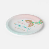 Mermaid Baby shower Papier Bord 7-inch schoeisel m (Gekanteld)