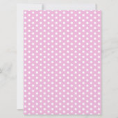 Mermaid Baby Shower Roze Witte Stippen Bingo Spel Kaart (Achterkant)