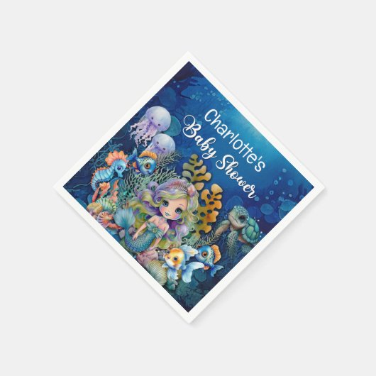 Mermaid Baby shower Servet (Hoek)