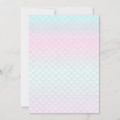 Mermaid Baby shower Sparkle Paars Blauwgroen aanpa Bedankkaart (Achterkant)