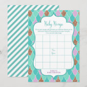 Mermaid Baby shower spel 5x7 Uitnodiging (Voorkant / Achterkant)
