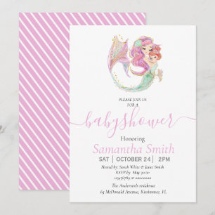 Mermaid Baby Shower Sweet Little Mermaid Aankondiging
