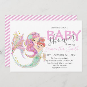 Mermaid Baby Shower Sweet Little Mermaid Aankondiging