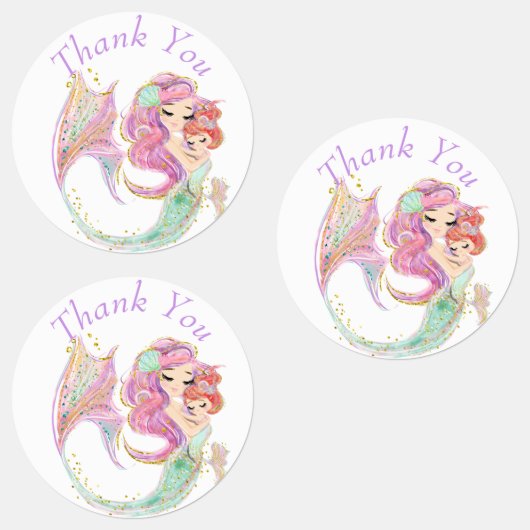 Mermaid Baby Shower Sweet Little Mermaid Labels (Groep)