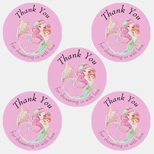 Mermaid Baby Shower Sweet Little Mermaid Labels (Groep)
