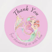 Mermaid Baby Shower Sweet Little Mermaid Labels (Design 1)