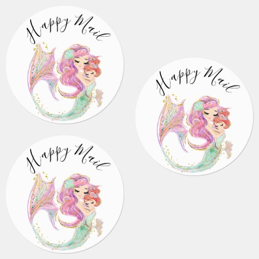 Mermaid Baby Shower Sweet Little Mermaid Labels (Groep)