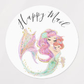 Mermaid Baby Shower Sweet Little Mermaid Labels (Design 1)
