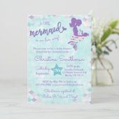 Mermaid Baby Shower Uitnodigingen voor een Baby Gi (Staand voorkant)