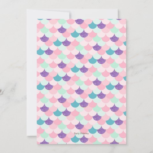 Mermaid Baby Shower Uitnodigingen voor een Baby Gi (Achterkant)