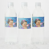 Mermaid Baby shower waterflesetiketten Waterfles Etiket (Flessen)