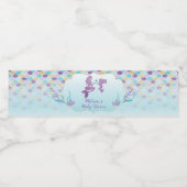 Mermaid Baby shower waterflesetiketten Waterfles Etiket (Enkel label)