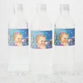 Mermaid Baby shower waterflesetiketten Waterfles Etiket (Flessen)