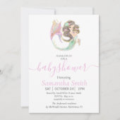 MERMAID BABY SHOWER ZEE ROZE Invitation Aankondiging (Voorkant)