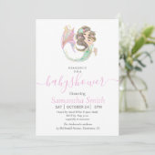 MERMAID BABY SHOWER ZEE ROZE Invitation Aankondiging (Staand voorkant)