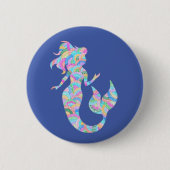 Mermaid badge ronde button 5,7 cm (Voorkant)