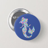 Mermaid badge ronde button 5,7 cm (Voorkant /achterkant)