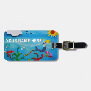 Mermaid bagagelabel