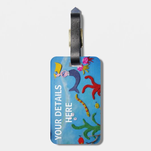 Mermaid bagagelabel (Achterkant verticaal)