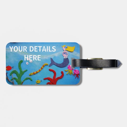 Mermaid bagagelabel (Achterkant horizontaal)