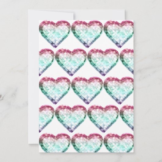 Mermaid Balloon 1st Birthday Uitnodiging (Achterkant)