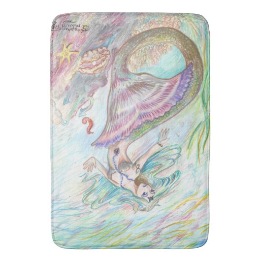 Mermaid Bath mat (Voorkant Verticaal)