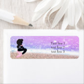 MERMAID Beach Bunny Sparkle Party Adreslabels Etiket (Insitu)