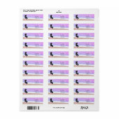 MERMAID Beach Bunny Sparkle Party Adreslabels Etiket (Full Sheet)