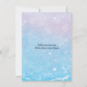 Mermaid Beach Bunny Sparkle Zwemfeest Uitnodiging (Achterkant)