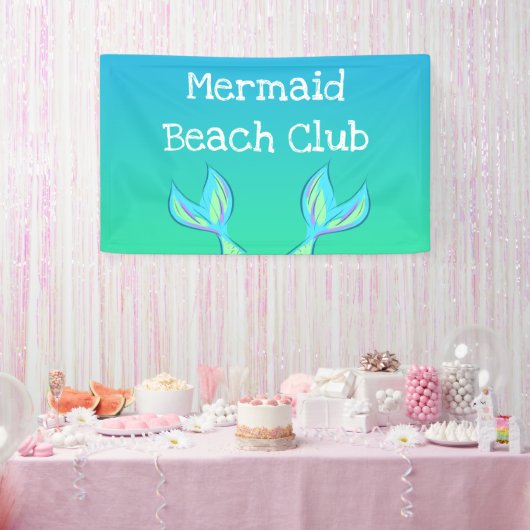 Mermaid Beach Club Party Spandoek (Feest)