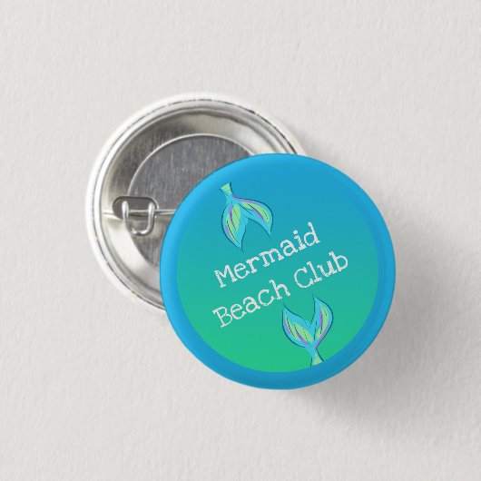 Mermaid Beach Club Ronde Button 3,2 Cm (Voorkant /achterkant)