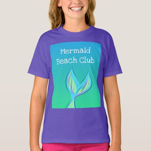 Mermaid Beach Club T-shirt voor meisjes (Voorkant)
