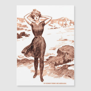 Mermaid Beach Gibson Girl Victoriaans Antiek