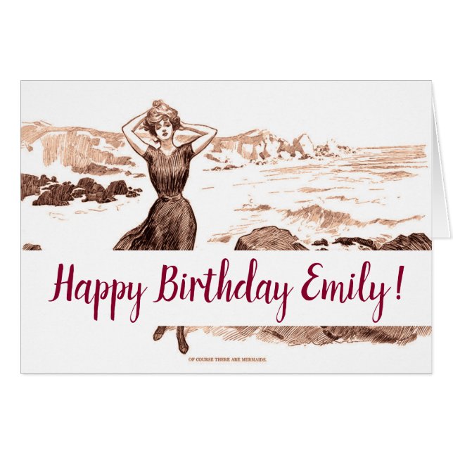 Mermaid Beach Gibson Girl Victoriaans Antiek (Voorkant Horizontaal)