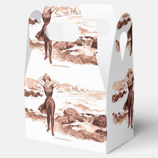 Mermaid Beach Gibson Girl Victoriaans Antiek Bedankdoosjes (Geopend)