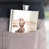 Mermaid Beach Gibson Girl Victoriaans Antiek Flacon (Voorbeeld)