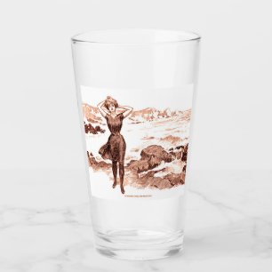 Mermaid Beach Gibson Girl Victoriaans Antiek Glas