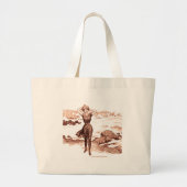 Mermaid Beach Gibson Girl Victoriaans Antiek Grote Tote Bag (Voorkant)