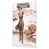 Mermaid Beach Gibson Girl Victoriaans Antiek Klembord (Links)