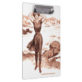 Mermaid Beach Gibson Girl Victoriaans Antiek Klembord (Rechts)