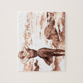 Mermaid Beach Gibson Girl Victoriaans Antiek Legpuzzel (Verticaal)