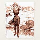 Mermaid Beach Gibson Girl Victoriaans Antiek Planner (Voorkant)