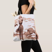 Mermaid Beach Gibson Girl Victoriaans Antiek Tote Bag (Dichtbij)