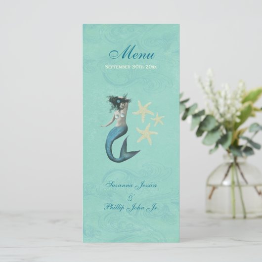 Mermaid Beach Kust Wedding Menu (Staand voorkant)
