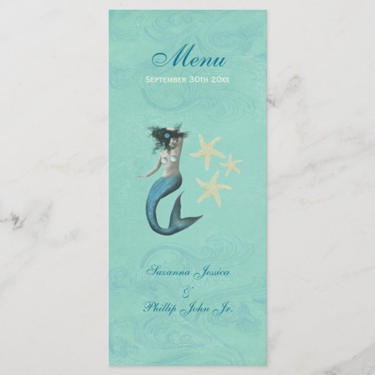 Mermaid Beach Kust Wedding Menu (Voorkant)