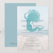 Mermaid Beach of Lakeside Wedding Kaart (Voorkant / Achterkant)