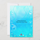 Mermaid Beach Onder de Zee Feest Bedankt Kaart (Achterkant)
