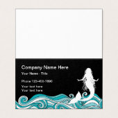 Mermaid Beach Thema Visitekaartje (Buitenkant ongevouwen)