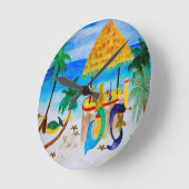 Mermaid Beach Tiki Bar Art Ronde Klok (Hoek)