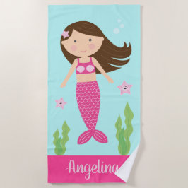 Mermaid Beach Towel | Bruin haar Strandlaken